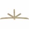 Ekena Millwork Alberta Rough Sawn Timber Gable Bracket, Douglas Fir, 84"W x 42"H x 2"D x 4"F, 12/12 Pitch GBW084X42X0204ALB00RDF - alternate 2